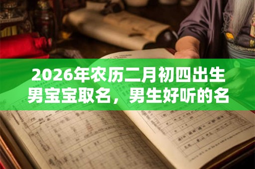 2026年农历二月初四出生男宝宝取名，男生好听的名字推荐