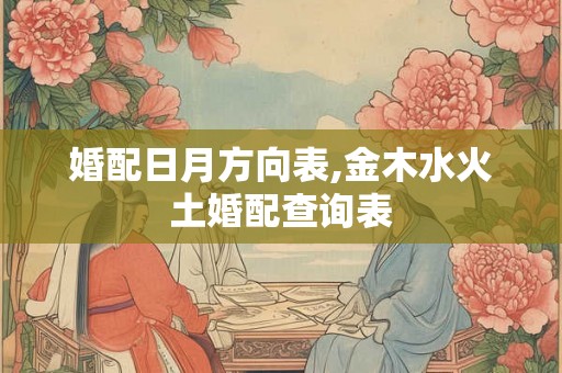 婚配日月方向表,金木水火土婚配查询表