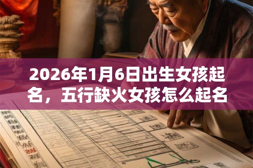 2026年1月6日出生女孩起名，五行缺火女孩怎么起名？