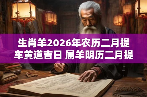 生肖羊2026年农历二月提车黄道吉日 属羊阴历二月提车最佳日子