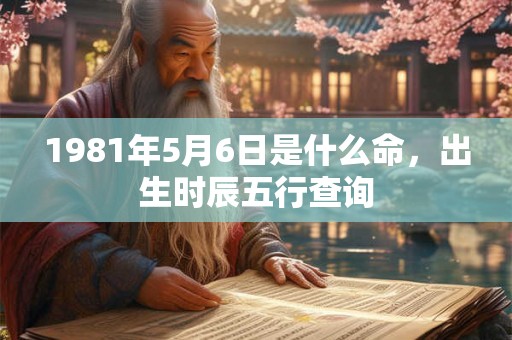 1981年5月6日是什么命,出生时辰五行查询 1981年5月6日是什么命,出生时辰五行查询