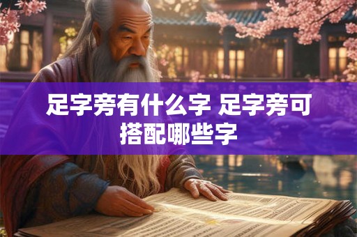 足字旁有什么字 足字旁可搭配哪些字