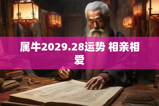 属牛2029.28运势 相亲相爱