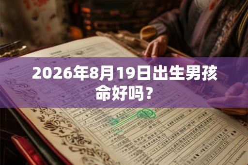 2026年8月19日出生男孩命好吗？