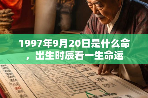 1997年9月20日是什么命，出生时辰看一生命运