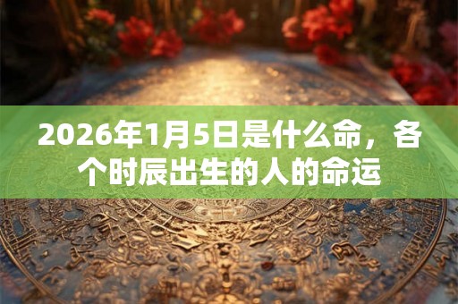 2026年1月5日是什么命,各个时辰出生的人的命运 2026年1月5日是什么命,各个时辰出生的人的命运