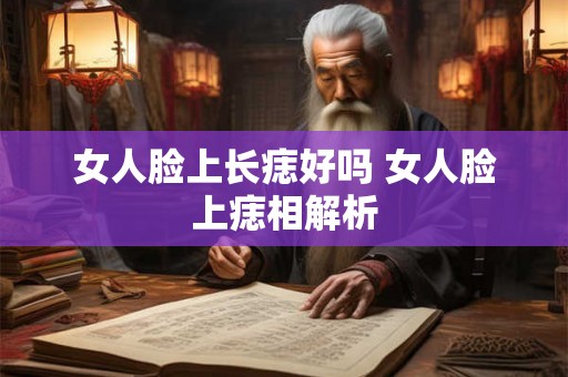 女人脸上长痣好吗 女人脸上痣相解析