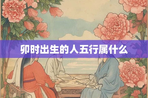 卯时出生的人五行属什么