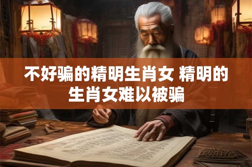 不好骗的精明生肖女 精明的生肖女难以被骗