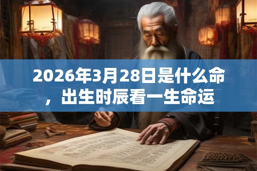 2026年3月28日是什么命，出生时辰看一生命运