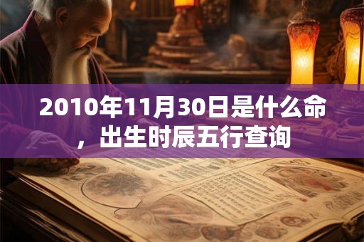 2010年11月30日是什么命,出生时辰五行查询 2010年11月30日是什么命,出生时辰五行查询