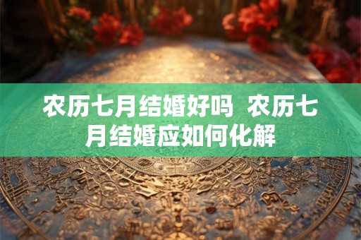 农历七月结婚好吗  农历七月结婚应如何化解