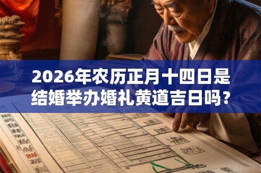 2026年农历正月十四日是结婚举办婚礼黄道吉日吗？