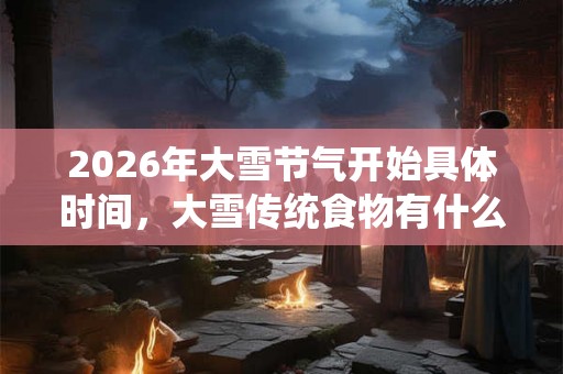 2026年大雪节气开始具体时间，大雪传统食物有什么？