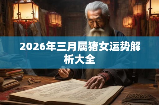 2026年三月属猪女运势解析大全