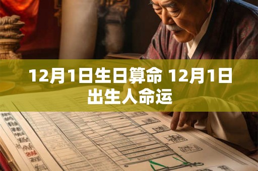 12月1日生日算命 12月1日出生人命运