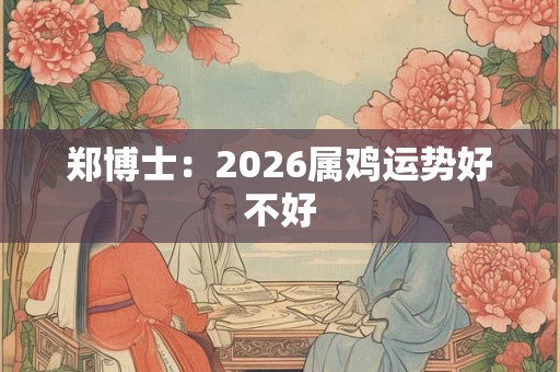 郑博士：2026属鸡运势好不好