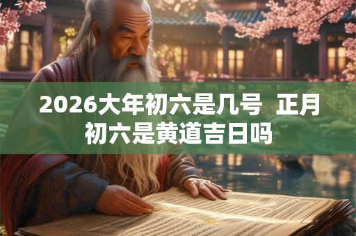 2026大年初六是几号  正月初六是黄道吉日吗