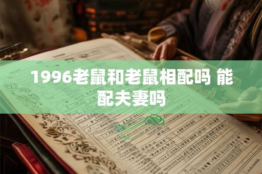 1996老鼠和老鼠相配吗 能配夫妻吗