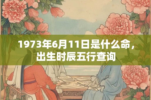 1973年6月11日是什么命，出生时辰五行查询