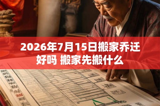 2026年7月15日搬家乔迁好吗 搬家先搬什么 2026年7月15日搬家乔迁好吗 搬家先搬什么
