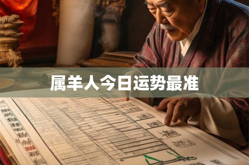 属羊人今日运势最准