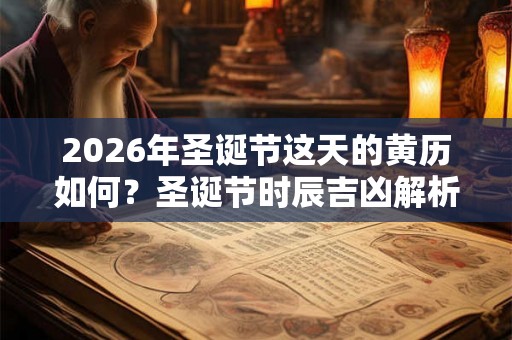 2026年圣诞节这天的黄历如何？圣诞节时辰吉凶解析