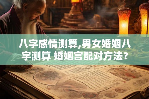 八字感情测算,男女婚姻八字测算 婚姻宫配对方法？