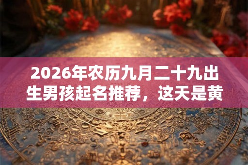 2026年农历九月二十九出生男孩起名推荐，这天是黄道吉日吗？
