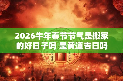 2026牛年春节节气是搬家的好日子吗 是黄道吉日吗 2026牛年春节节气是搬家的好日子吗 是黄道吉日吗