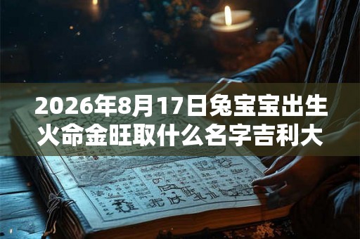 2026年8月17日兔宝宝出生火命金旺取什么名字吉利大气 2026年8月17日兔宝宝出生火命金旺取什么名字吉利大气