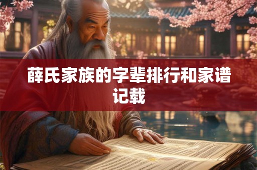 薛氏家族的字辈排行和家谱记载 薛氏家族的字辈排行和家谱记载