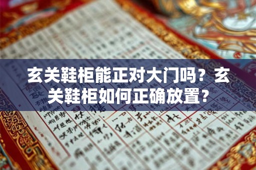 玄关鞋柜能正对大门吗？玄关鞋柜如何正确放置？