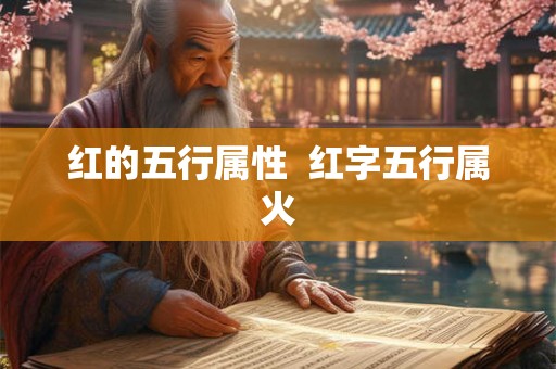 红的五行属性 红字五行属火 红的五行属性 红字五行属火
