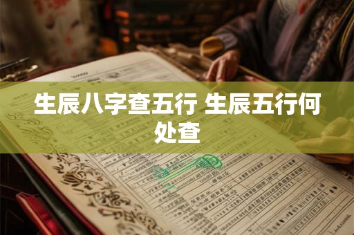 生辰八字查五行 生辰五行何处查