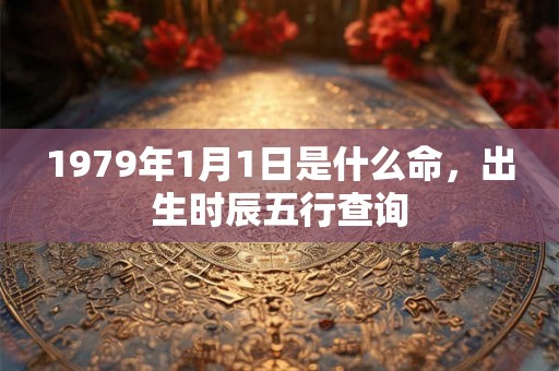 1979年1月1日是什么命，出生时辰五行查询