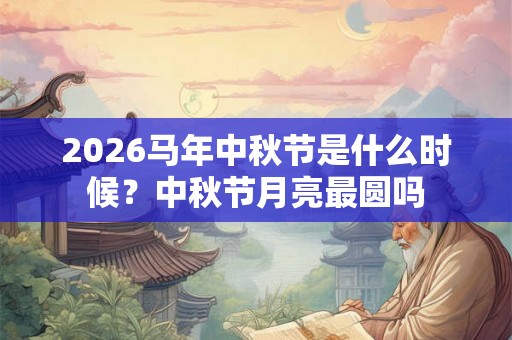 2026马年中秋节是什么时候？中秋节月亮最圆吗