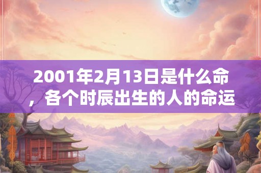 2001年2月13日是什么命，各个时辰出生的人的命运