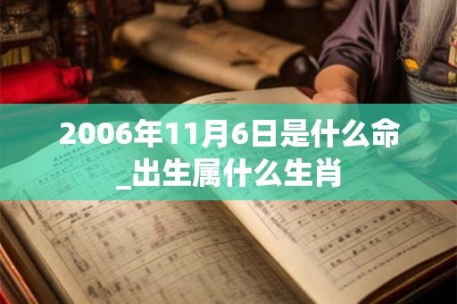 2006年11月6日是什么命_出生属什么生肖 2006年11月6日是什么命_出生属什么生肖
