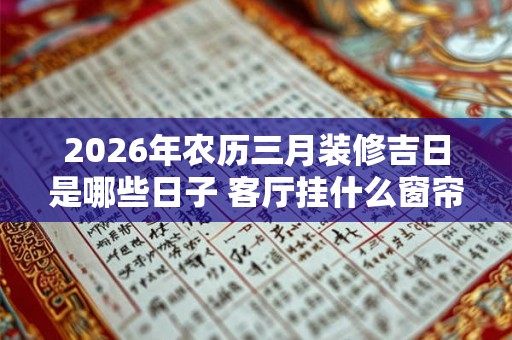 2026年农历三月装修吉日是哪些日子 客厅挂什么窗帘聚财