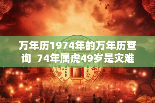 万年历1974年的万年历查询  74年属虎49岁是灾难