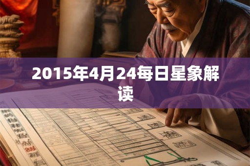 2015年4月24每日星象解读