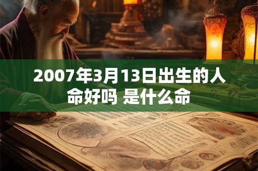 2007年3月13日出生的人命好吗 是什么命