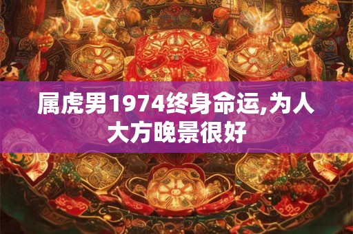 属虎男1974终身命运,为人大方晚景很好