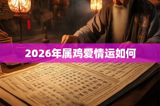 2026年属鸡爱情运如何