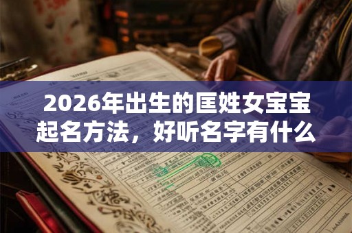 2026年出生的匡姓女宝宝起名方法，好听名字有什么？
