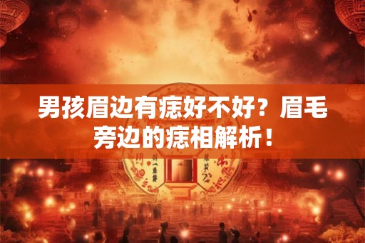 男孩眉边有痣好不好？眉毛旁边的痣相解析！