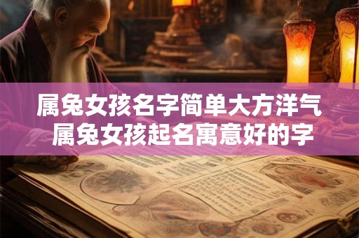 属兔女孩名字简单大方洋气 属兔女孩起名寓意好的字