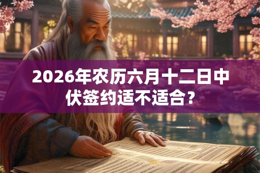 2026年农历六月十二日中伏签约适不适合？