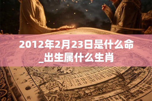 2012年2月23日是什么命_出生属什么生肖